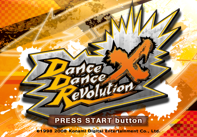 Dance Dance Revolution X — Title screen