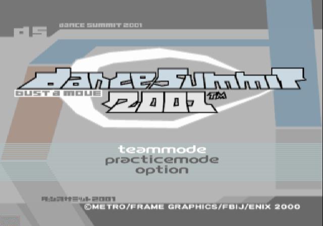Dance Summit 2001: Bust A Move — Title screen