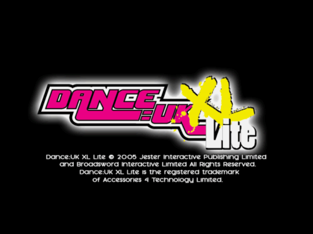 Dance : UK XL Lite — Title screen