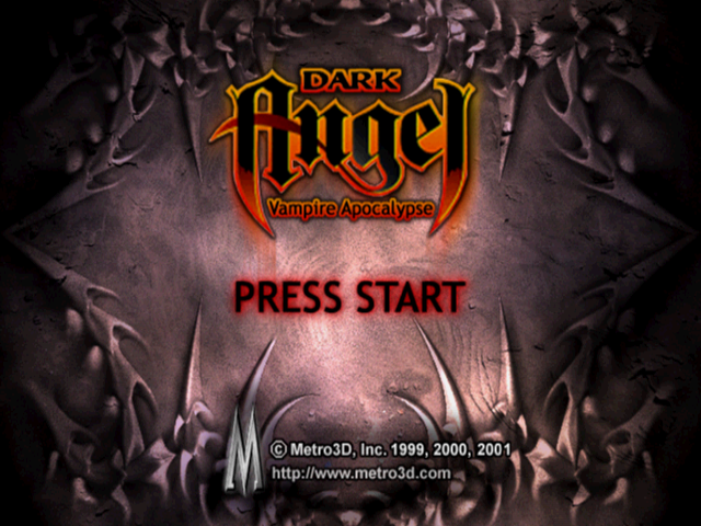 Dark Angel : Vampire Apocalypse — Title screen