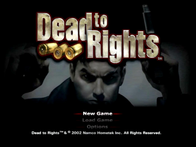 Dead to Rights — Title screen