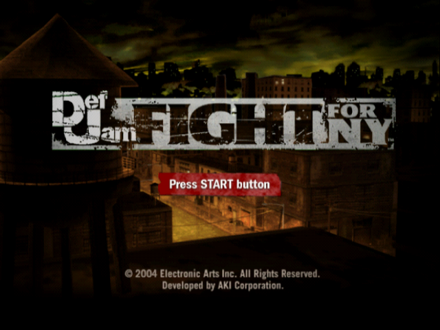 Def Jam : Fight for NY — Title screen