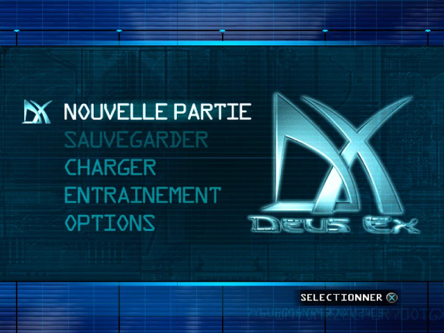 Deus Ex — Title screen