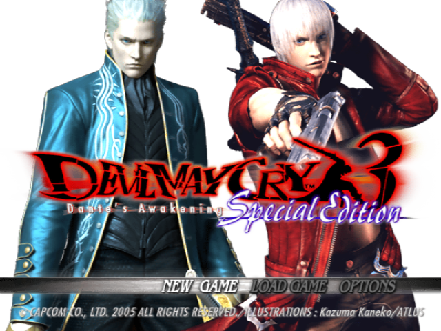Devil May Cry 3 : Dante's Awakening Special Edition — Title screen