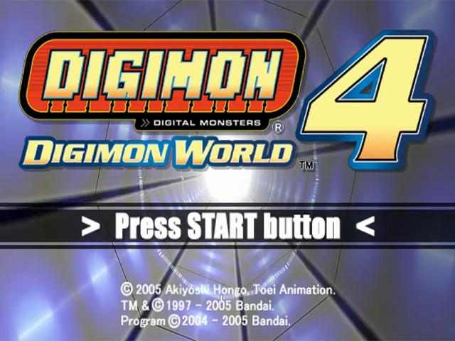 Digimon World 4 — Title screen
