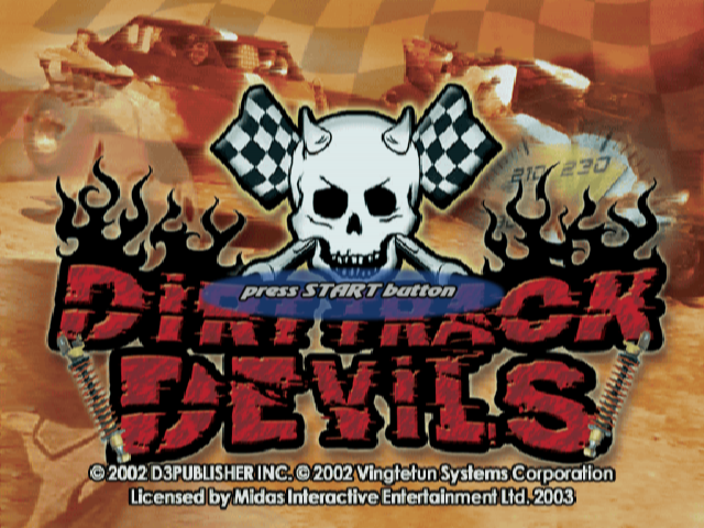 Dirt Track Devils — Title screen