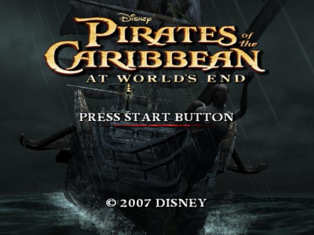 Disney Pirates of the Caribbean : At World's End — Title screen