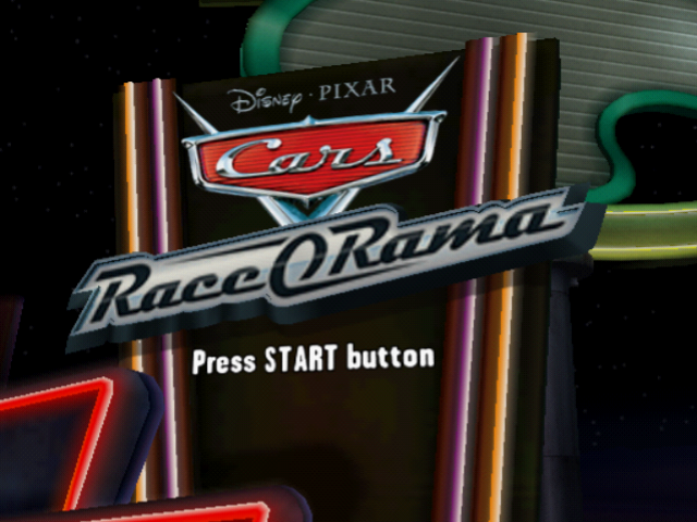 Disney Pixar Cars : Race-O-Rama — Title screen