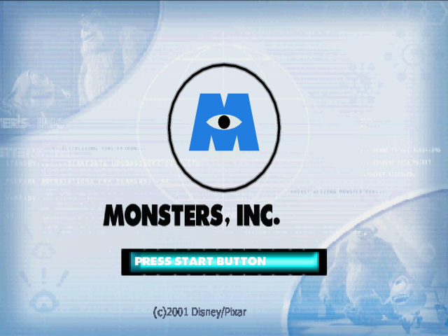 Disney Pixar Monsters, Inc. — Title screen