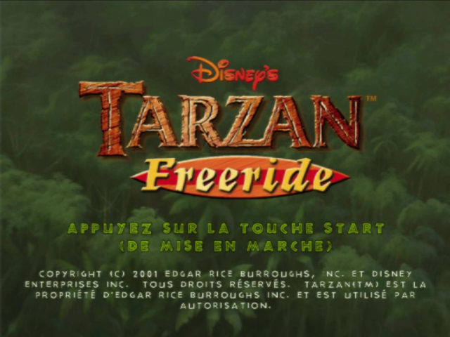 Disney's Tarzan : Untamed — Title screen