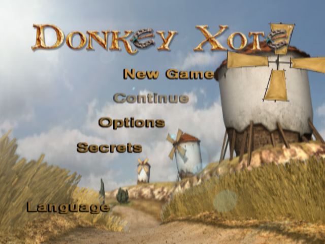 Donkey Xote — Title screen