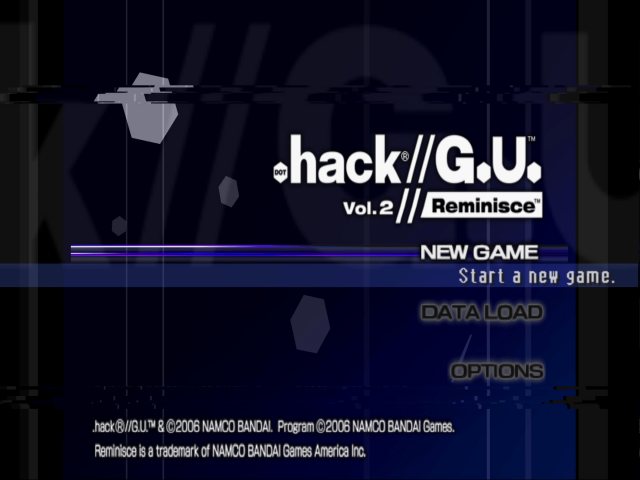 Dot Hack G.U. Vol. 2 : Reminisce — Title screen