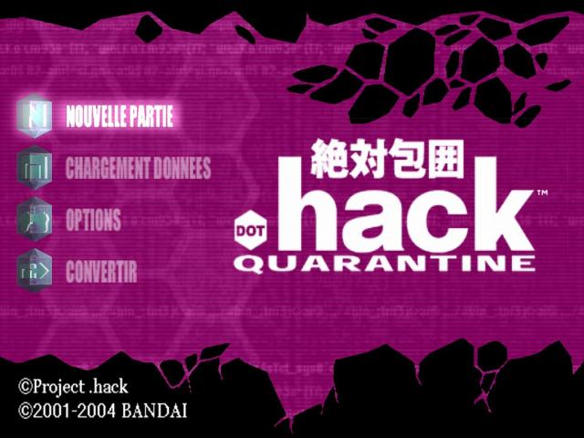 Dot Hack Part 4 : Quarantine — Title screen