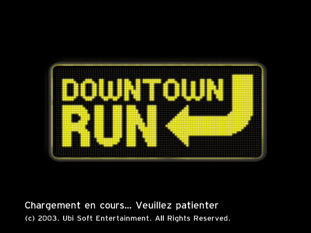 Downtown Run — Title screen