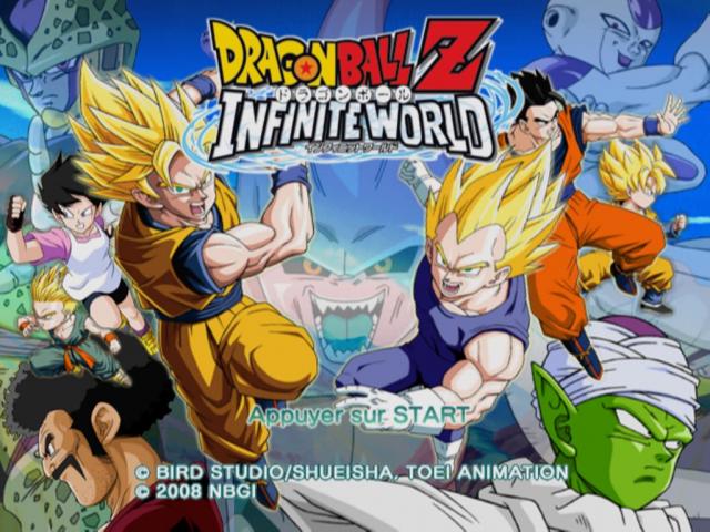 Dragon Ball Z : Infinite World — Title screen