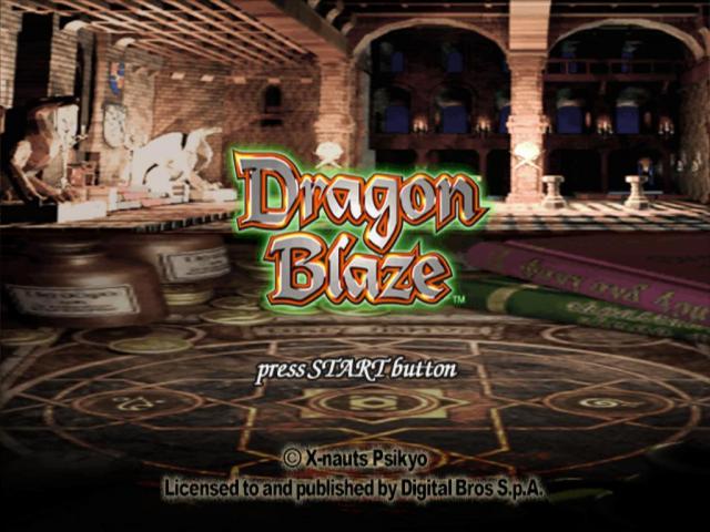 Dragon Blaze — Title screen