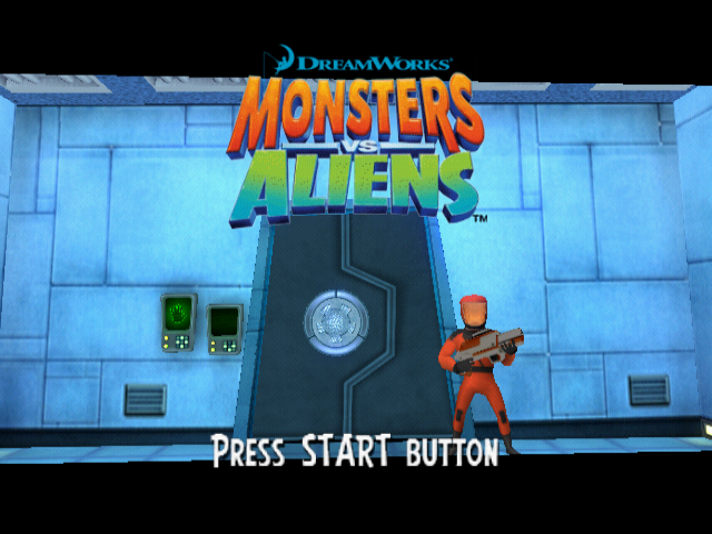 DreamWorks Monsters vs. Aliens — Title screen