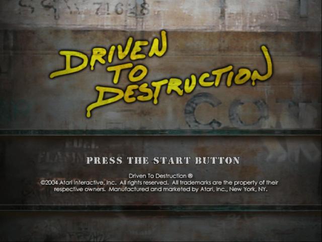 Driven to Destruction — Title screen