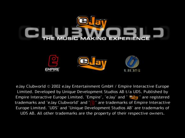 EJay Clubworld : The Music Making Experience — Title screen