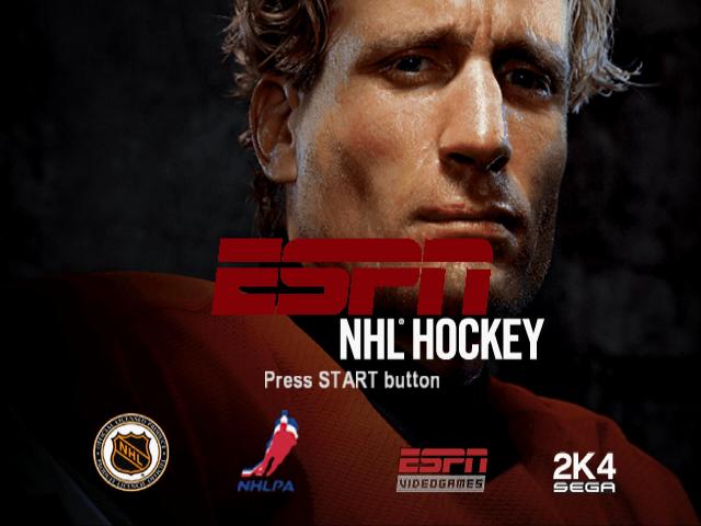 ESPN NHL Hockey — Title screen