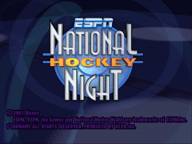 ESPN National Hockey Night — Title screen
