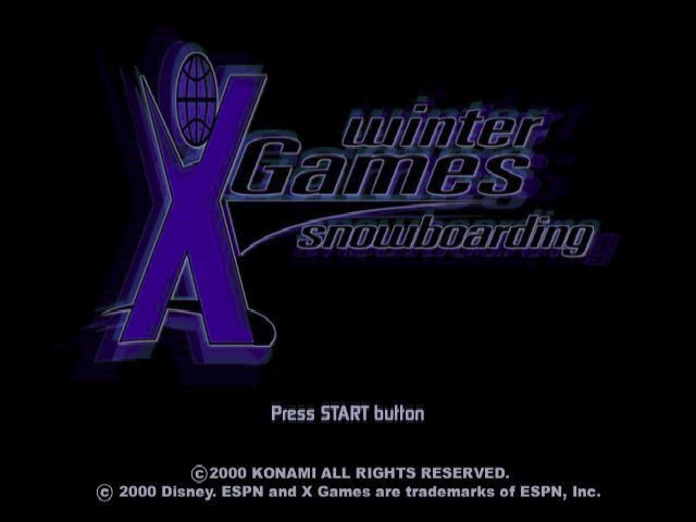 ESPN Winter X Games Snowboarding — Title screen