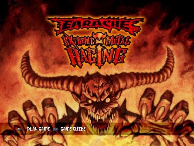 Earache : Extreme Metal Racing — Title screen