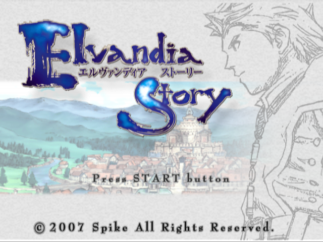Elvandia Story — Title screen