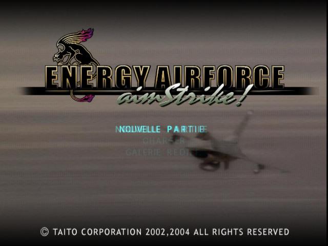 Energy Airforce : Aim Strike! — Title screen