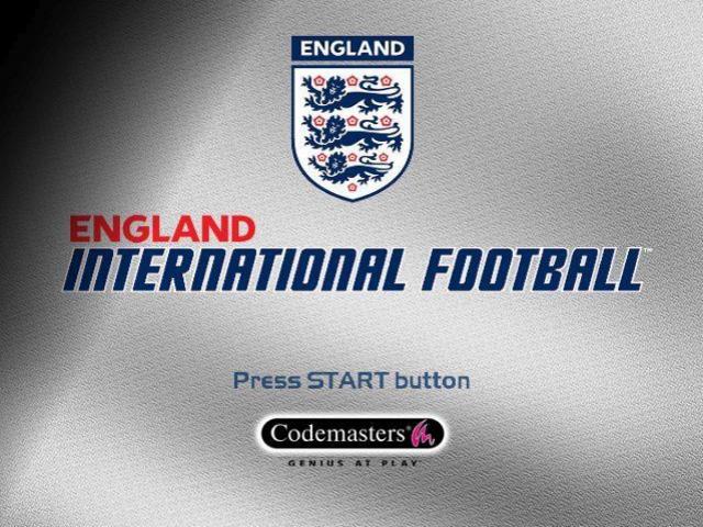 England International Football : 2004 Edition — Title screen