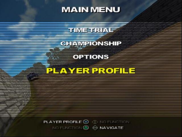 Euro Rally Champion — Title screen