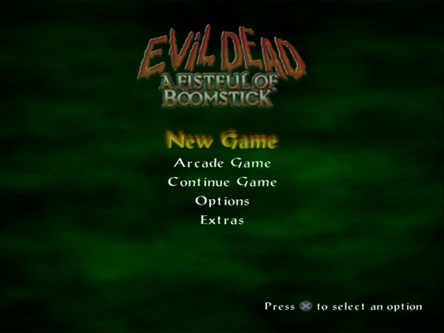 Evil Dead : A Fistful of Boomstick — Title screen