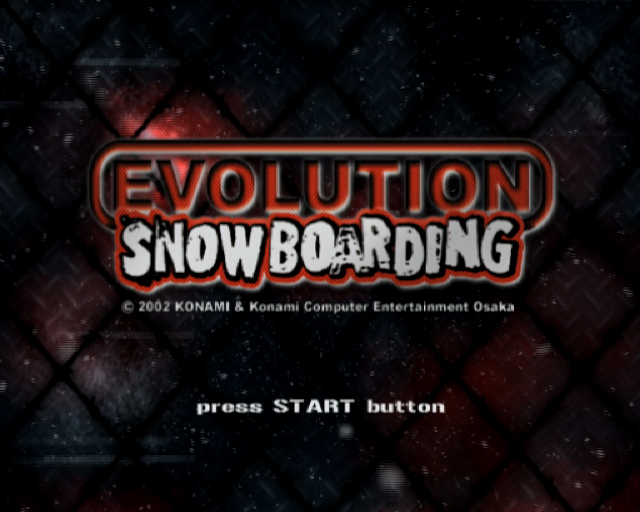 Evolution Snowboarding — Title screen