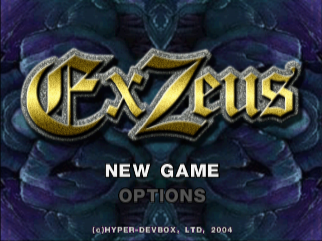 ExZeus — Title screen