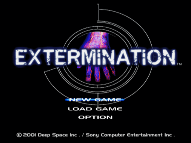 Extermination — Title screen