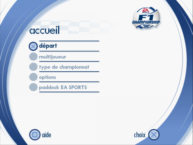 F1 Championship Season 2000 — Title screen
