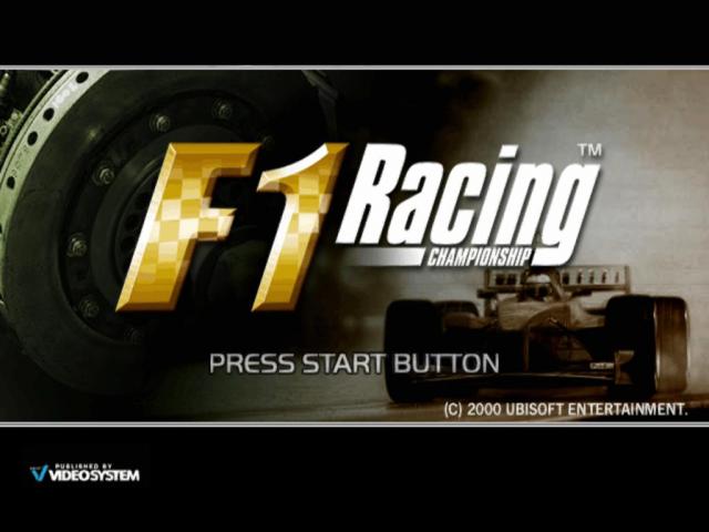 F1 Racing Championship — Title screen