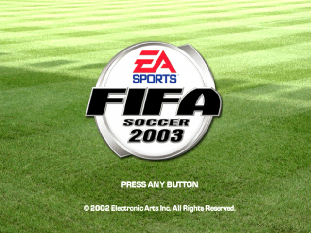 FIFA Football 2003 — Title screen