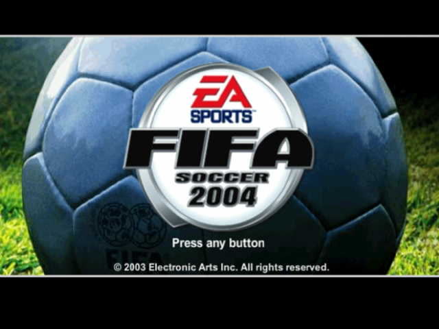 FIFA Football 2004 — Title screen