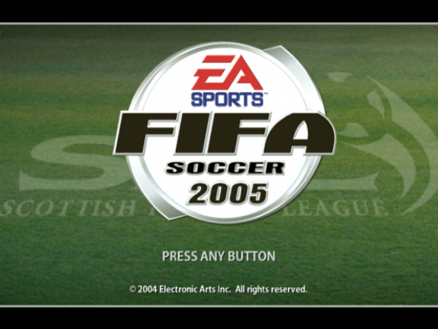 FIFA Football 2005 — Title screen
