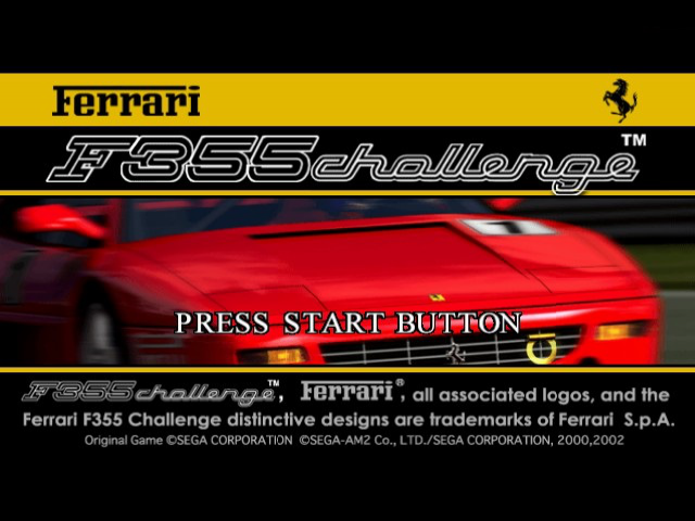 Ferrari F355 Challenge — Title screen
