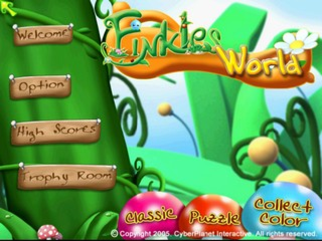 Finkles World — Title screen