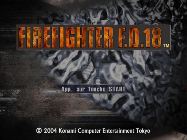 Firefighter F.D.18 — Title screen