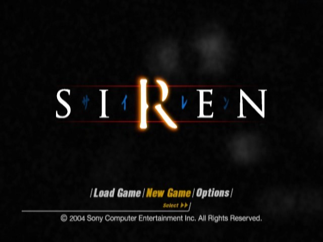 Forbidden Siren — Title screen