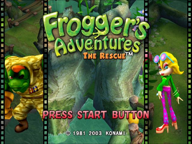 Frogger's Adventures : The Rescue — Title screen