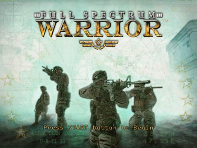 Full Spectrum Warrior — Title screen