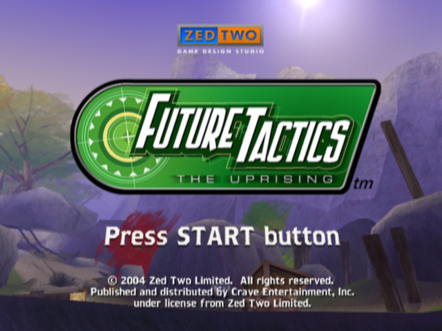 Future Tactics : The Uprising — Title screen