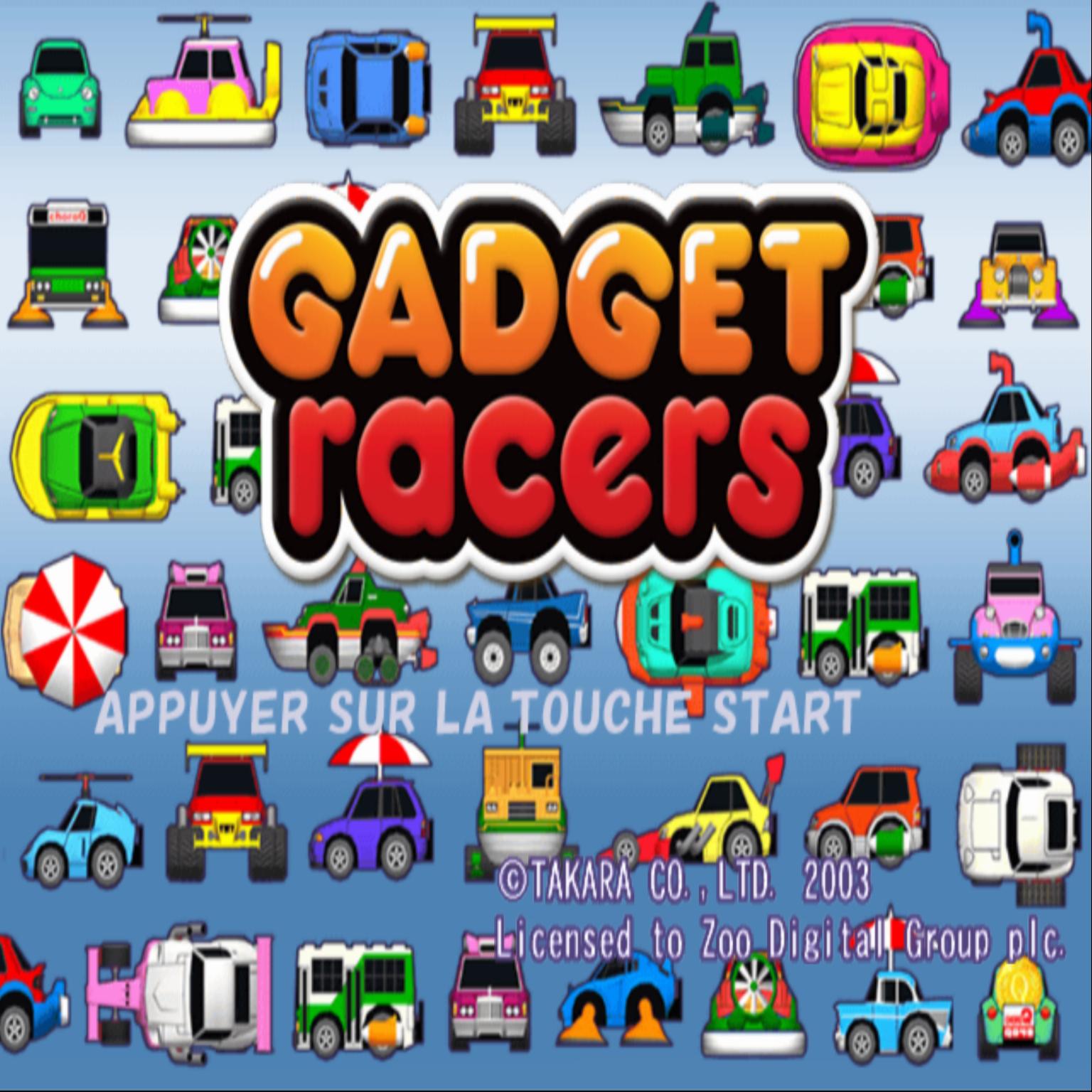 Gadget Racers — Title screen