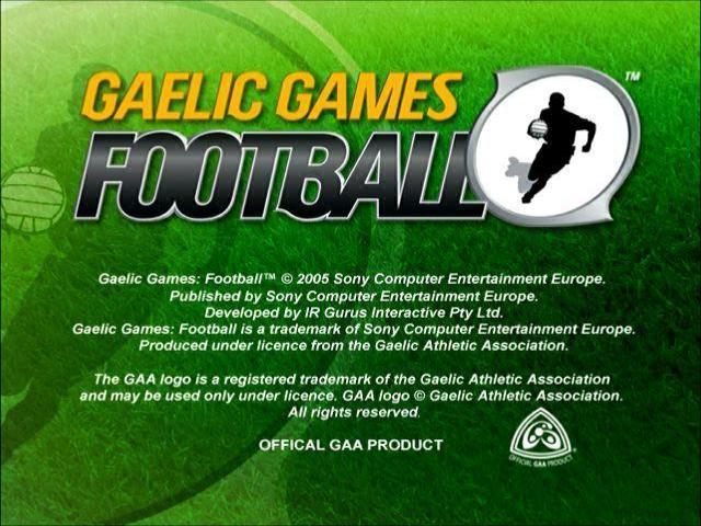 Gaelic Games : Football — Title screen