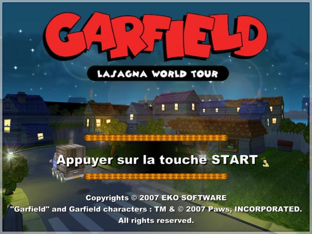Garfield : Lasagna World Tour — Title screen